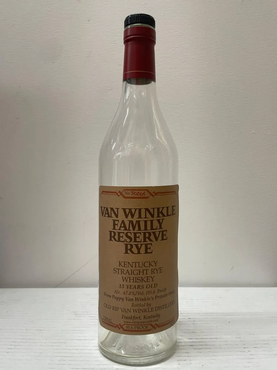 13-Year Van Winkle Rye Whiskey from Sherry Lehmann’s Collection- $3K APR w/CoA