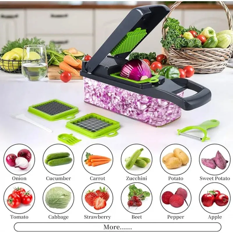 16-in-1 Multi-Function Vegetable Chopper & Dicer