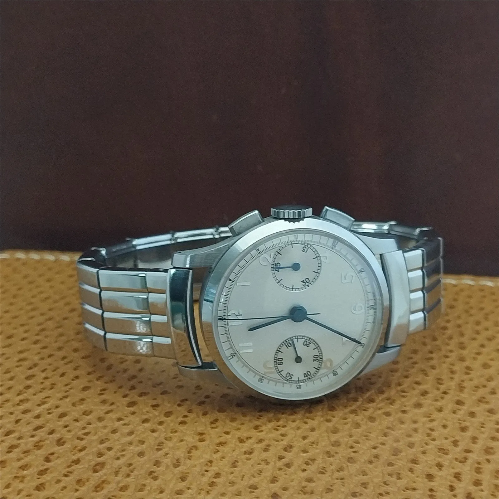 17mm Stainless Steel Classic Box-Link Expansion 1950s Gemex Vintage Watch Band