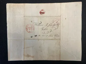 1860 BOSTON "THE LOVE OF LOVE BLISS" WRITTEN LETTER TO HUSBAND - $3K APR w CoA!!