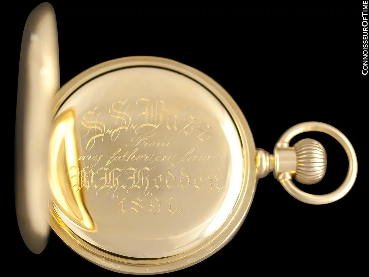 1891 E. Howard & Co. Antique 18 Size N Pocket Watch with Exceptional Fancy Dial - 14K Gold