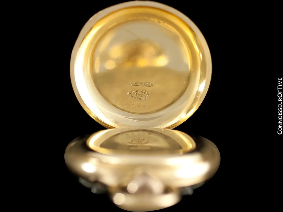 1891 E. Howard & Co. Antique 18 Size N Pocket Watch with Exceptional Fancy Dial - 14K Gold