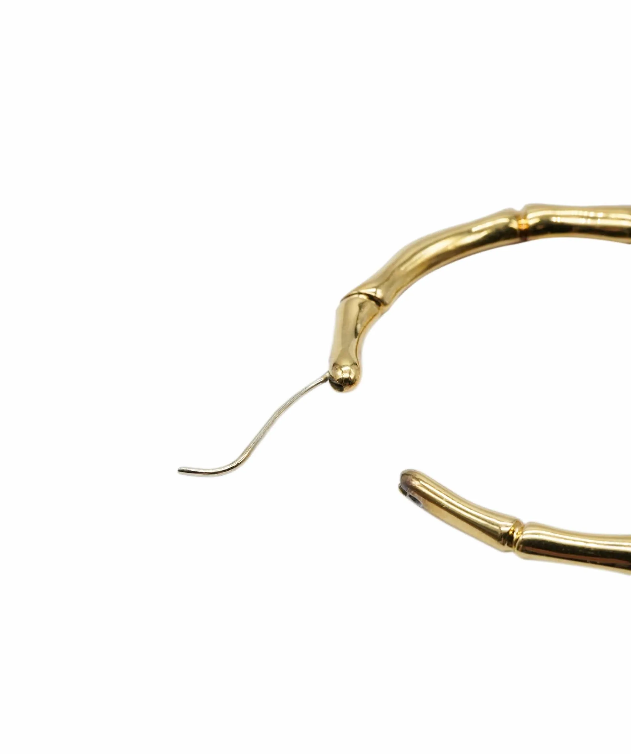 18K Yellow Gold Gucci Large Bamboo Hoop, 2 Inch ABC0878