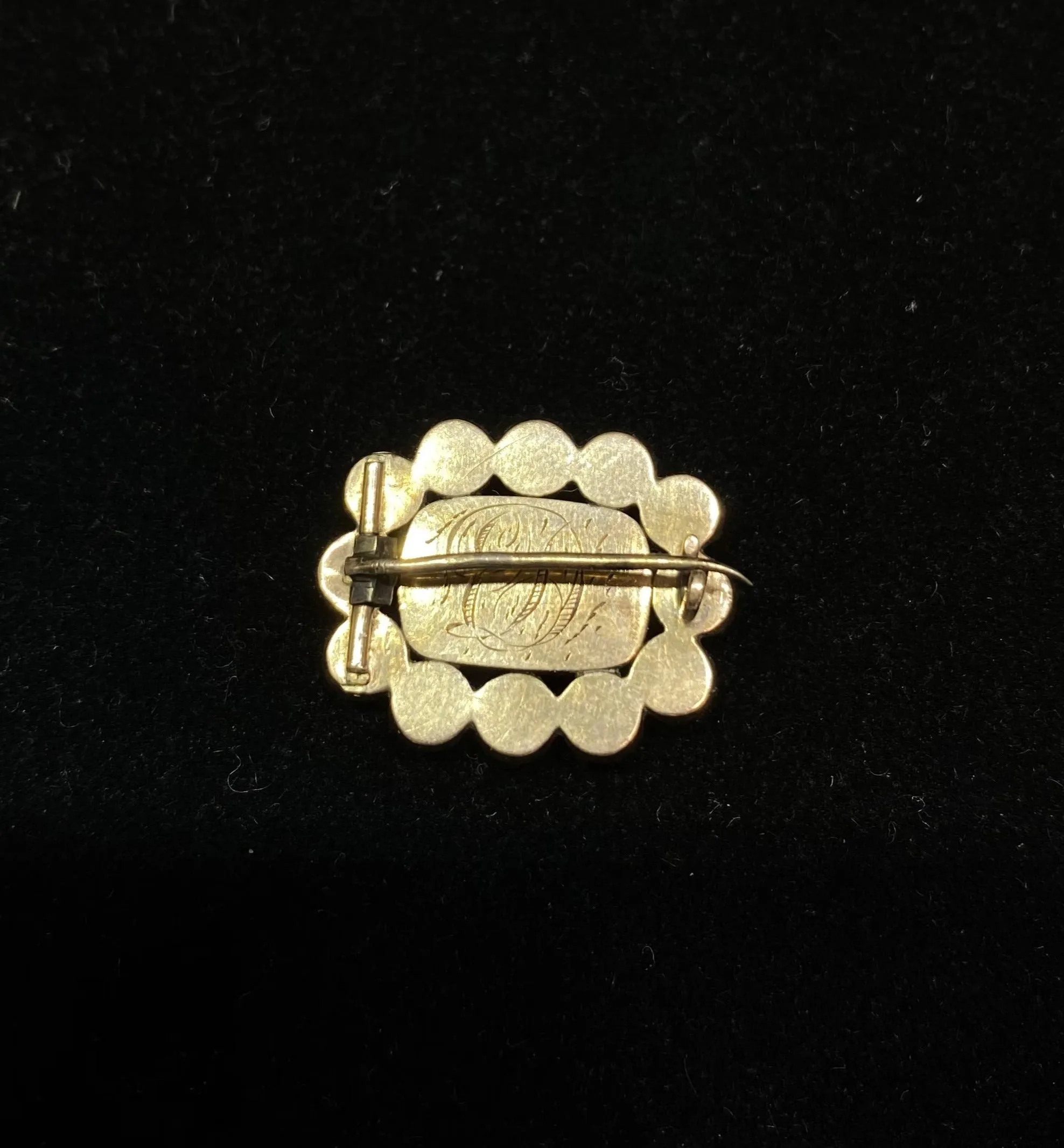 1900’s Antique Solid Rose Gold with Garnets & Hair Brooch/Pin - $5K Appraisal Value w/CoA}