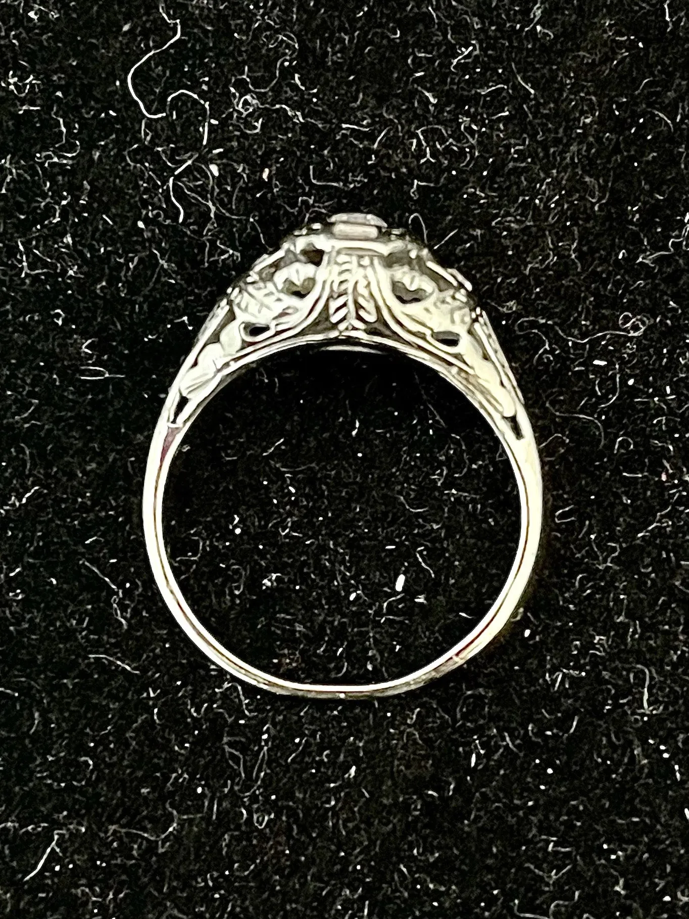 1910'S Handmade Filigree style SWG 3-Diamond Ring - $8K APR Value w/ CoA!