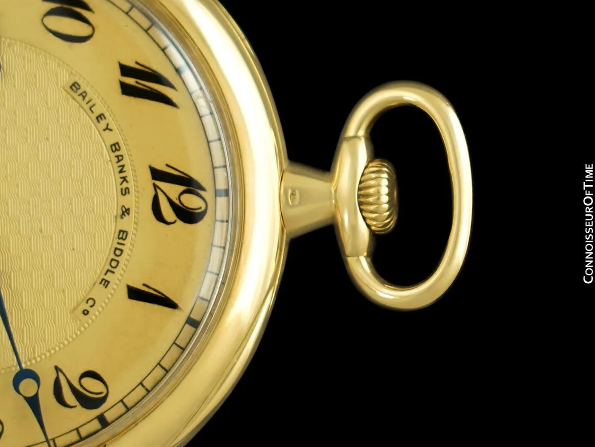 1910's Patek Philippe Antique Mens 44mm Pocket Watch with Original Box - 18K Gold