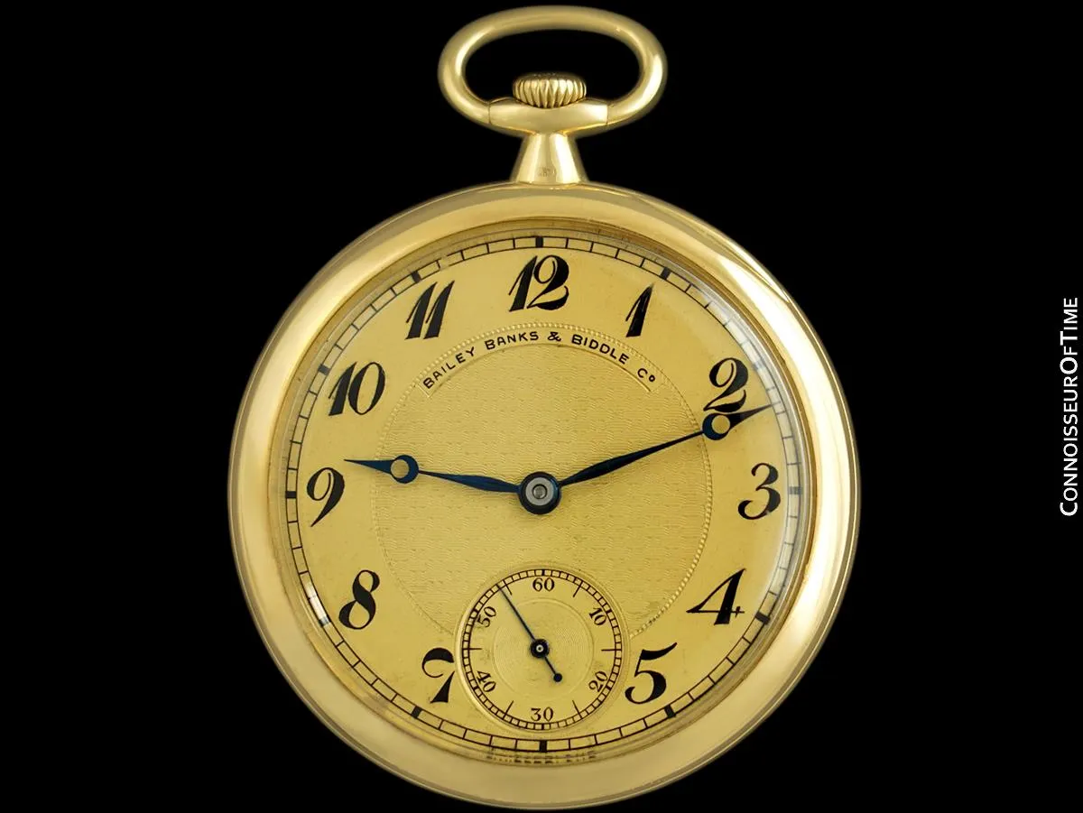 1910's Patek Philippe Antique Mens 44mm Pocket Watch with Original Box - 18K Gold