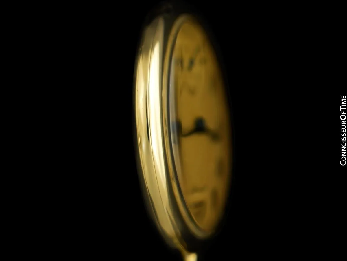 1910's Patek Philippe Antique Mens 44mm Pocket Watch with Original Box - 18K Gold