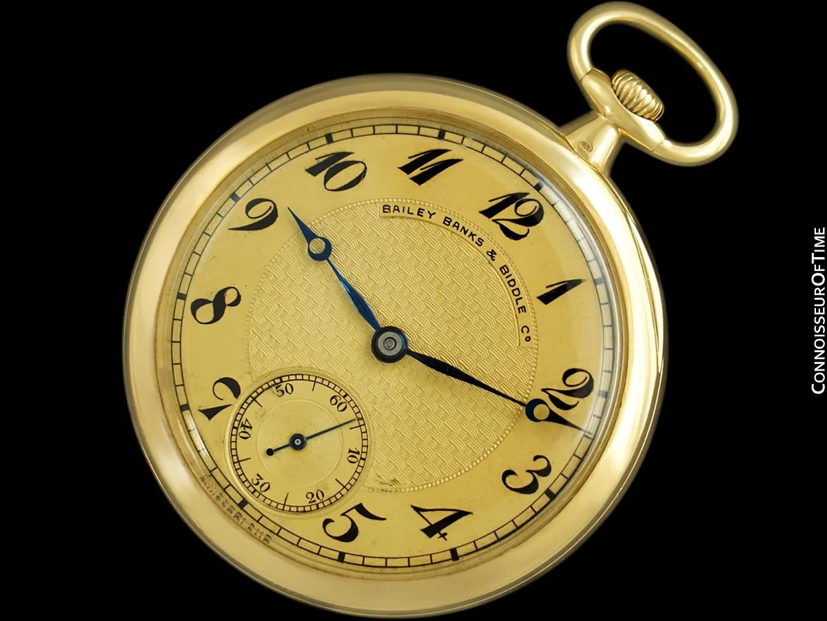 1910's Patek Philippe Antique Mens 44mm Pocket Watch with Original Box - 18K Gold