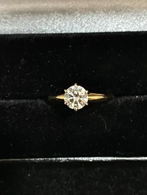 1920's Antique Design Solid Yellow Gold Diamond Center Dome Ring $60K Appraisal Value w/CoA}