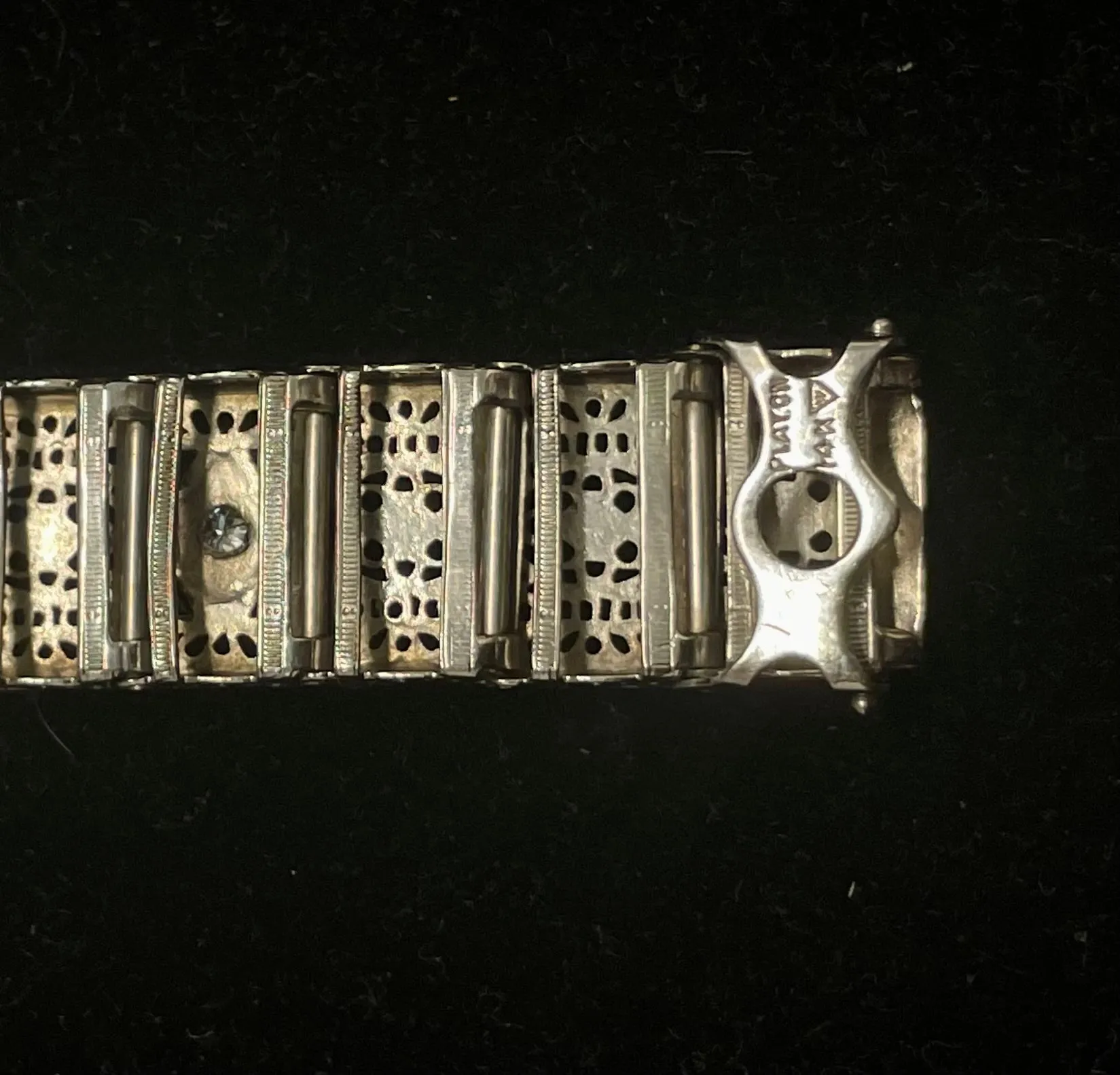 1920's Filigree Platinum w/ Diamonds & Sapphire Blue Bracelets- $20K APR w/ CoA!