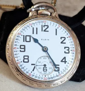 1927 ELGIN B. W. Raymond Railroad Pocket Watch Model 15 Grade 472 Movement 16S