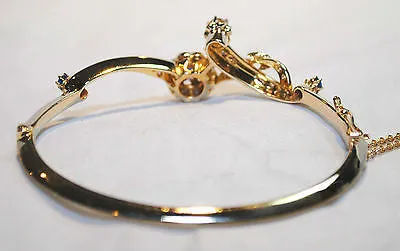 1930s Vintage Designer Sapphire/Diamond Floral Bracelet in 14K Yellow Gold - $30K VALUE