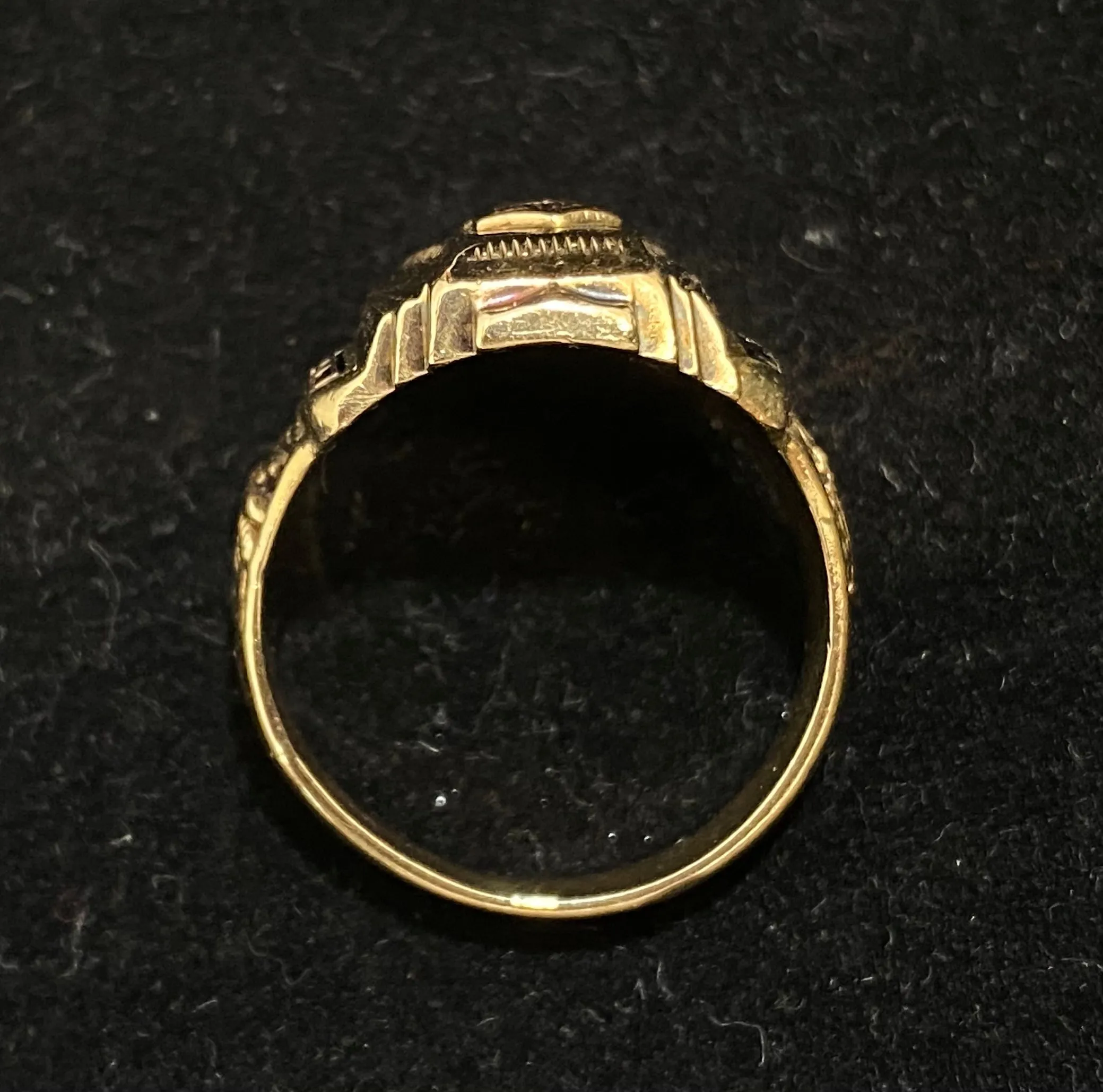 1936 Antique School Year Ring in Solid Yellow Gold - $6K Appraisal Value w/CoA}