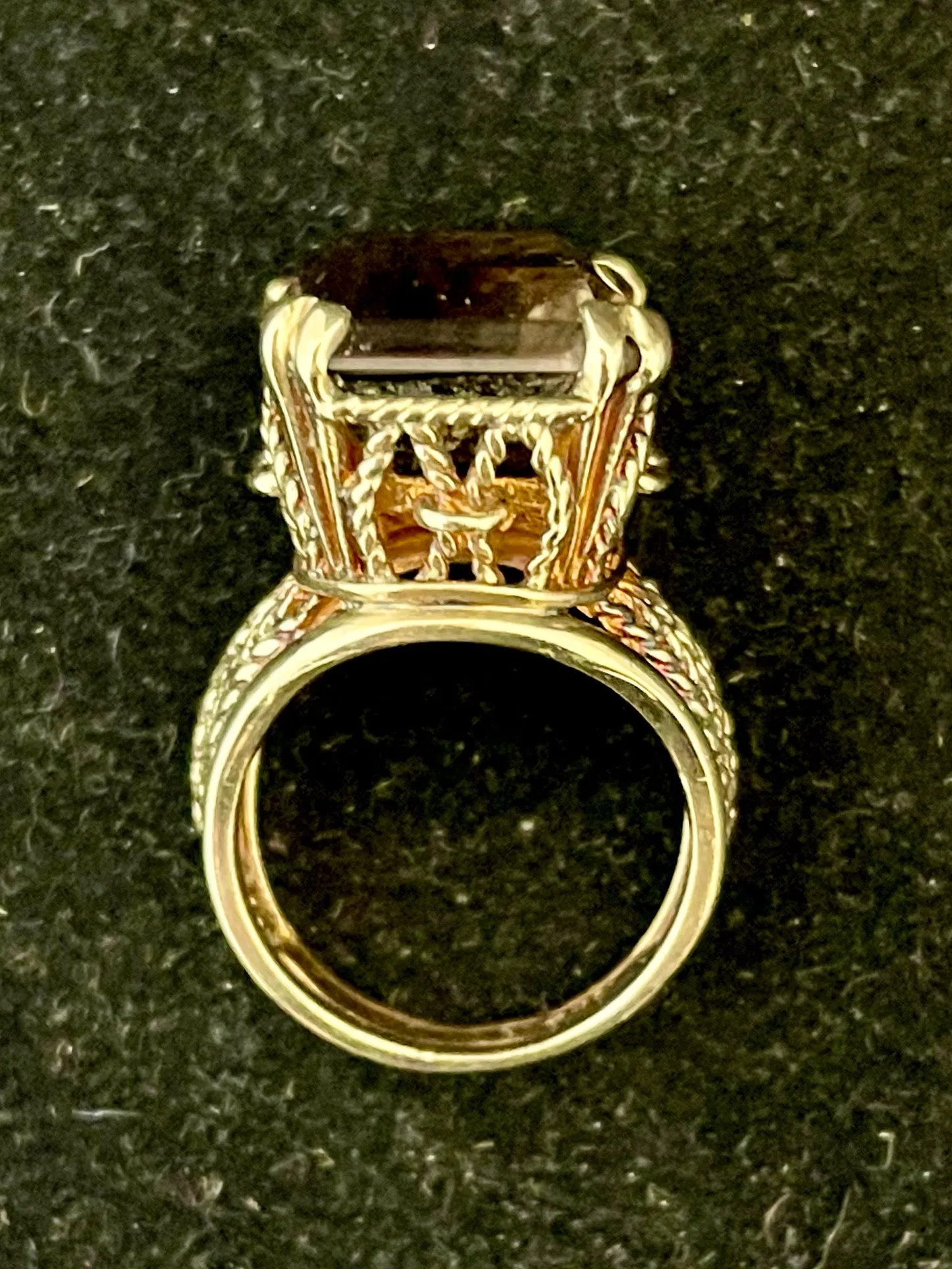 1940s Designer's Unique SYG with Smoky Quartz Ring - $4K Appraisal Value w/CoA!