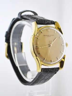 1940's Vacheron Constantin Extremely Rare Vintage Wristwatch in 18 Karat Yellow Gold on Leather Strap - $30K VALUE