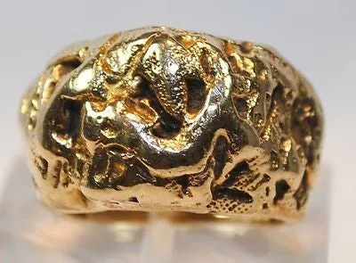 1940s Vintage Custom Cartier 14K Yellow Gold Nugget Style Ring - $10K VALUE