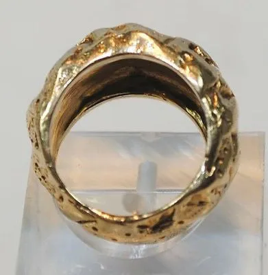 1940s Vintage Custom Cartier 14K Yellow Gold Nugget Style Ring - $10K VALUE