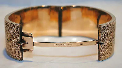 1940's Vintage Edwardian/Art Nouveau Style Enameled Bangle Bracelet in 18K Yellow Gold - $15K VALUE