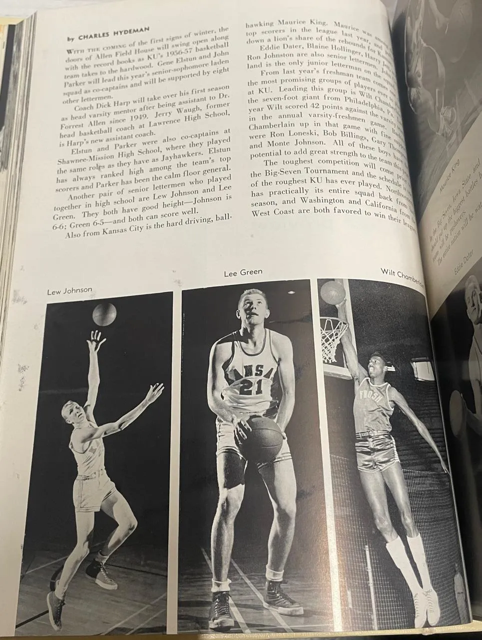 1957 Jayhawker Yearbook University of Kansas Wilt Chamberlain - $10K APR w/ CoA!