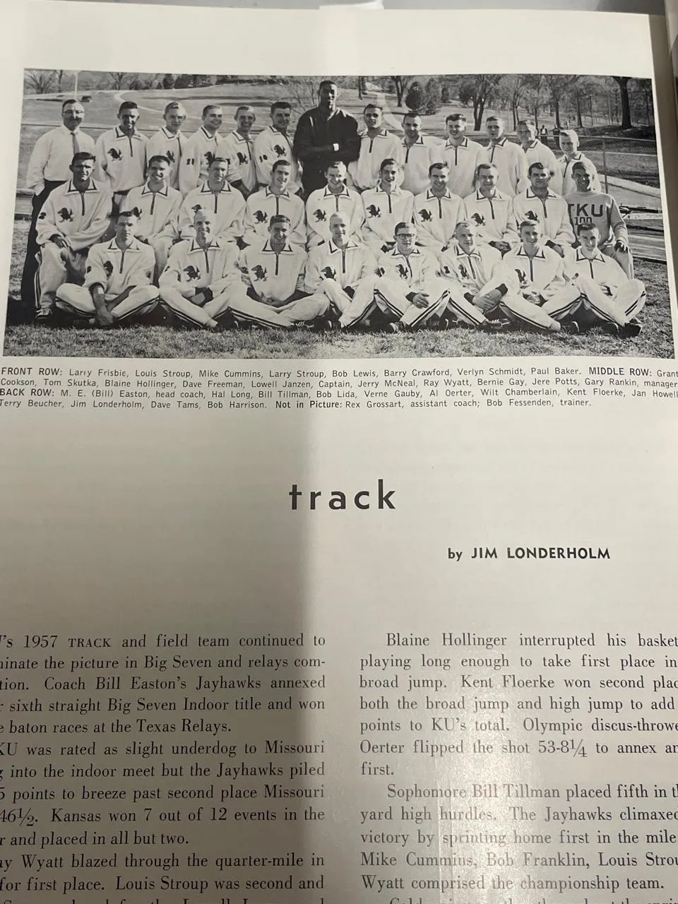 1957 Jayhawker Yearbook University of Kansas Wilt Chamberlain - $10K APR w/ CoA!