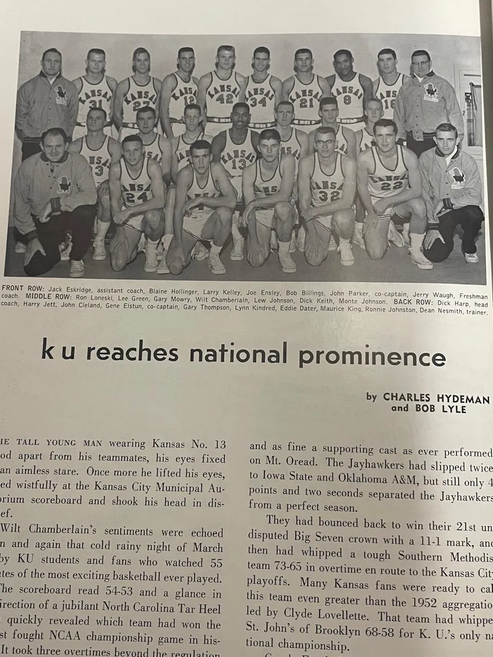 1957 Jayhawker Yearbook University of Kansas Wilt Chamberlain - $10K APR w/ CoA!