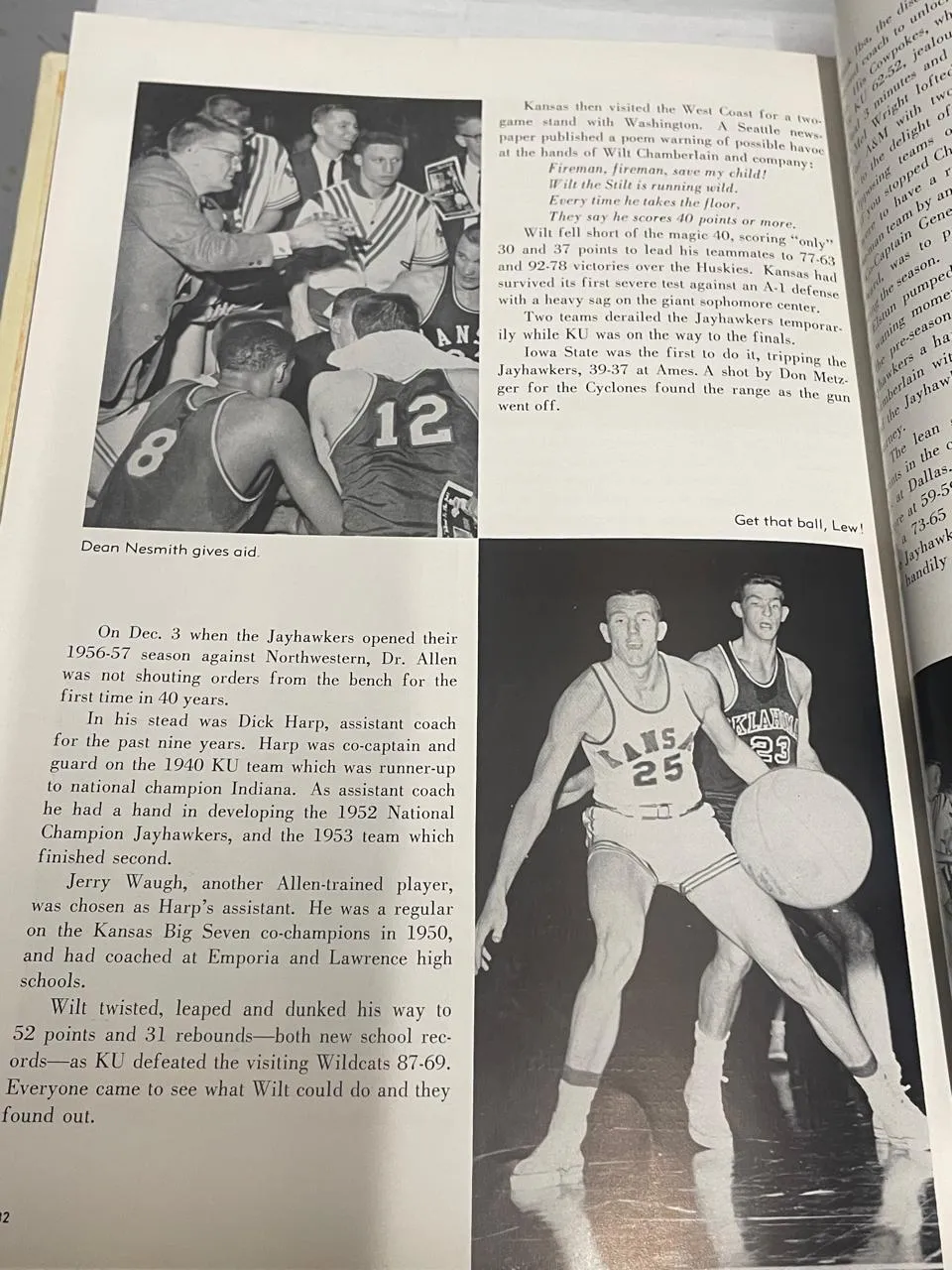 1957 Jayhawker Yearbook University of Kansas Wilt Chamberlain - $10K APR w/ CoA!
