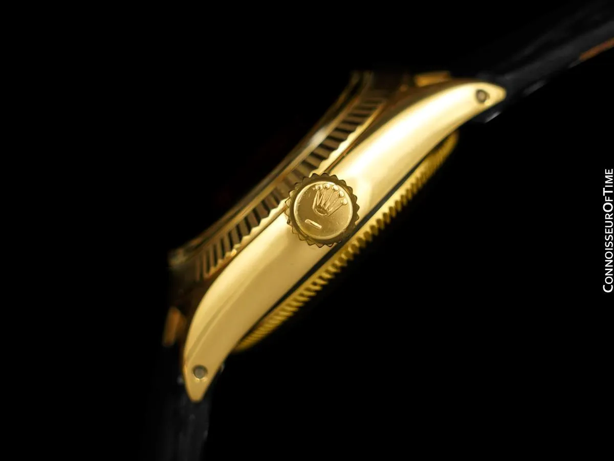 1960 Rolex Oyster Perpetual Ladies Vintage Watch with Champagne Dial - 18K Gold