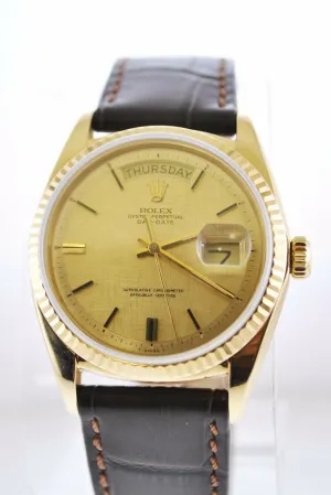 1969 Original Rolex Day-Date in 18K Yellow Gold with Gold Dial - $35K VALUE