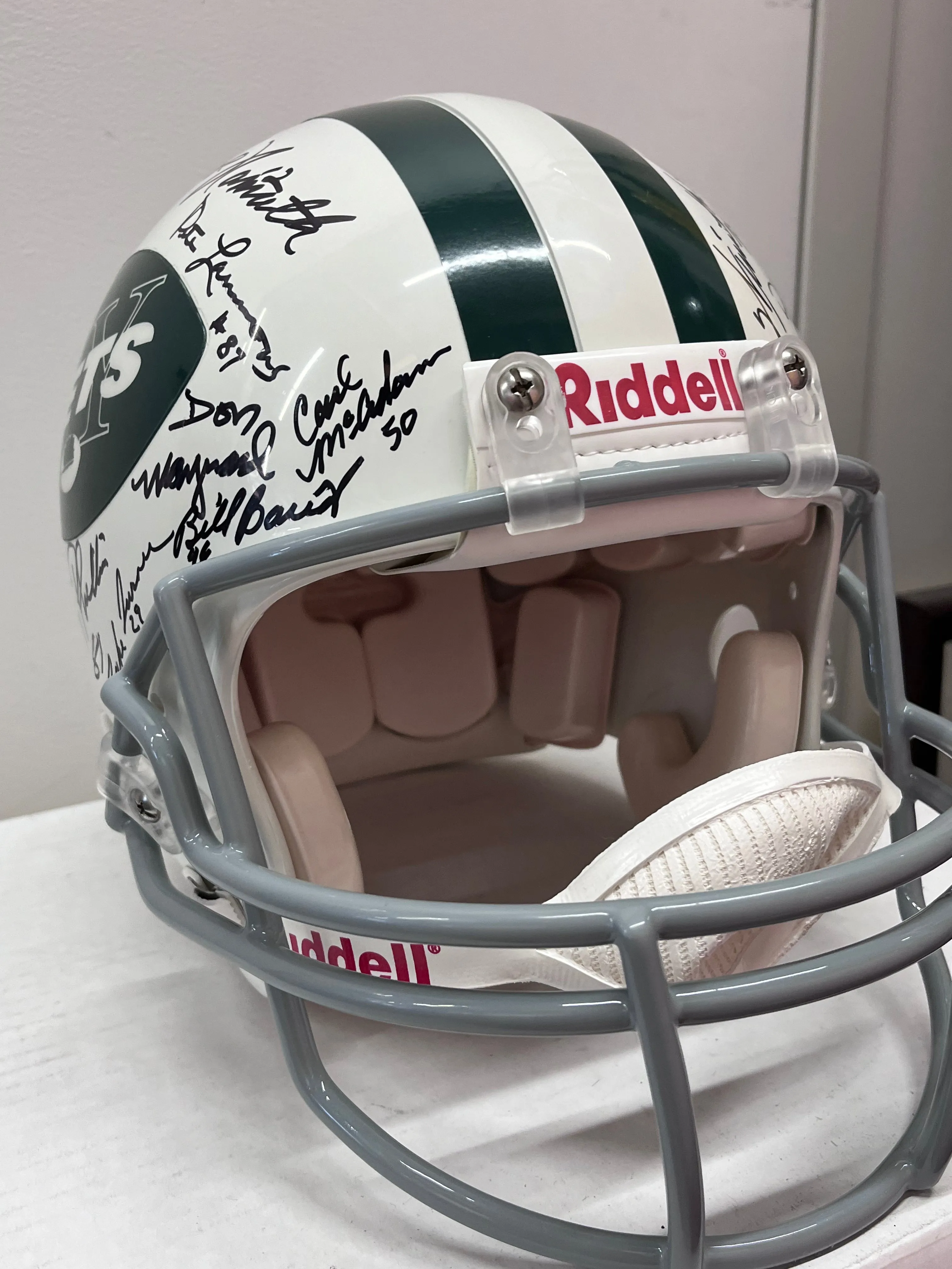 1969 Vintage Jets Authentic Pro-Line Helmet Team Signed by 24 - $10K APR w/ COA!