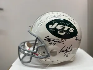 1969 Vintage Jets Authentic Pro-Line Helmet Team Signed by 24 - $10K APR w/ COA!