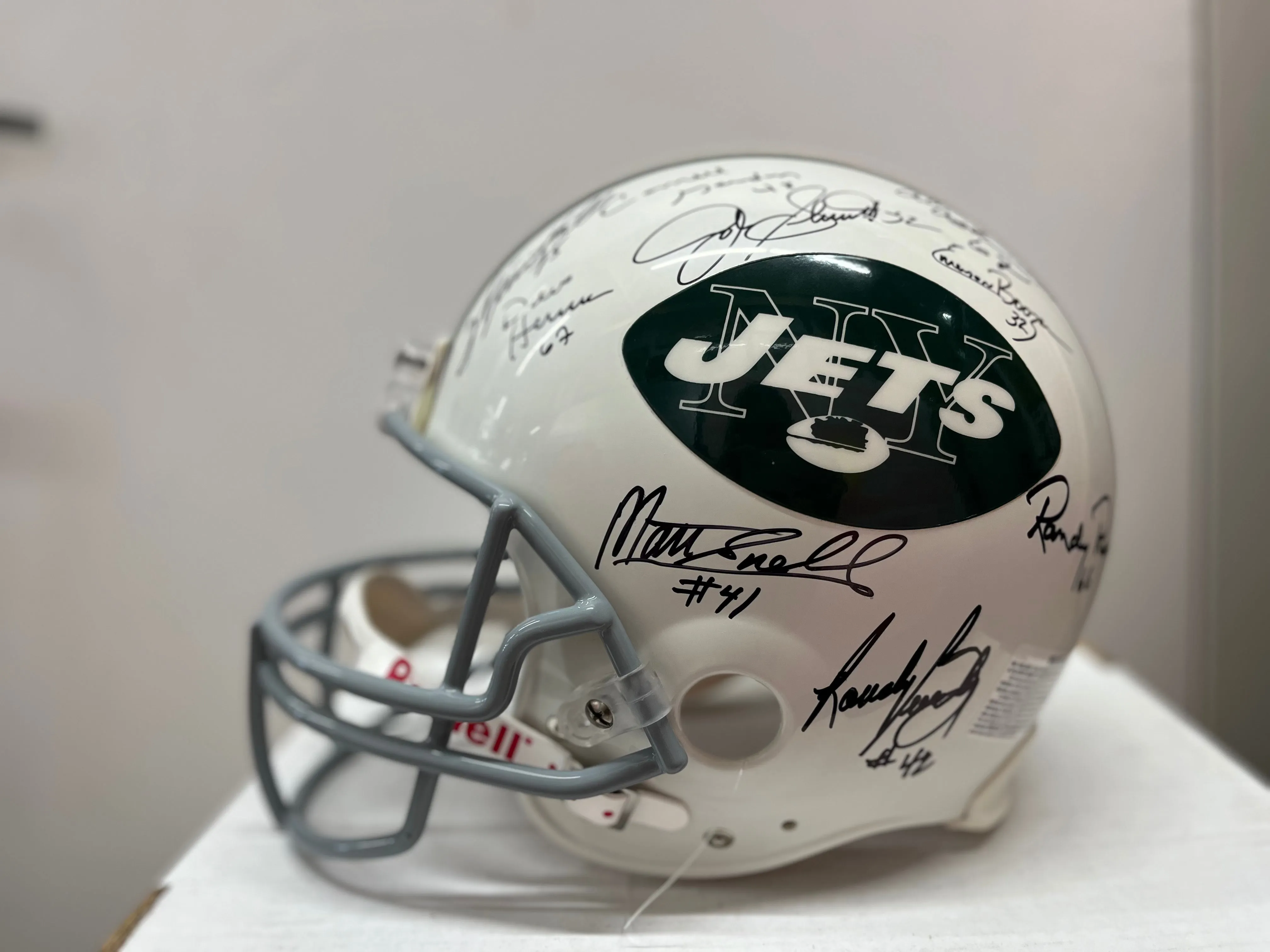 1969 Vintage Jets Authentic Pro-Line Helmet Team Signed by 24 - $10K APR w/ COA!