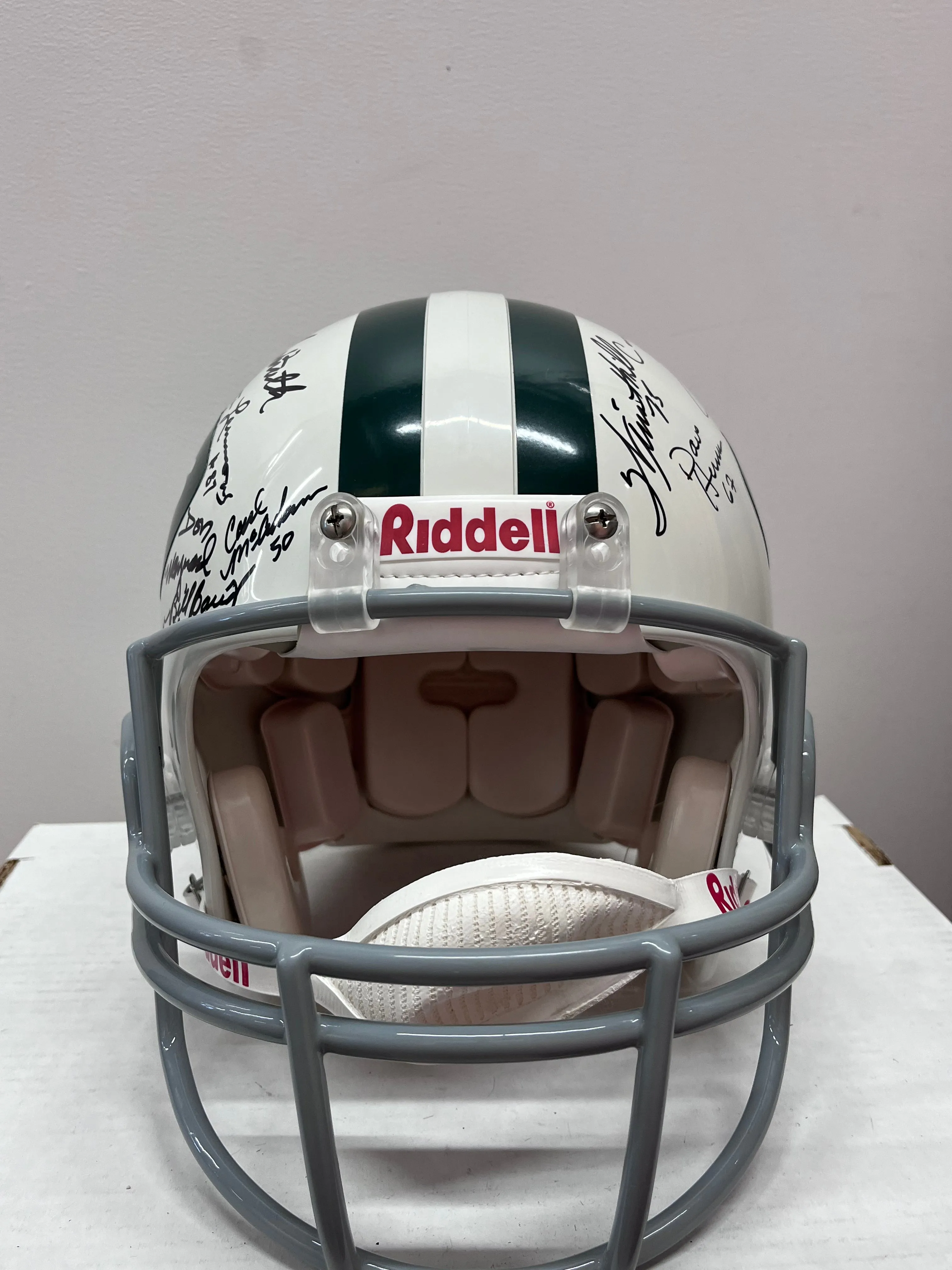 1969 Vintage Jets Authentic Pro-Line Helmet Team Signed by 24 - $10K APR w/ COA!