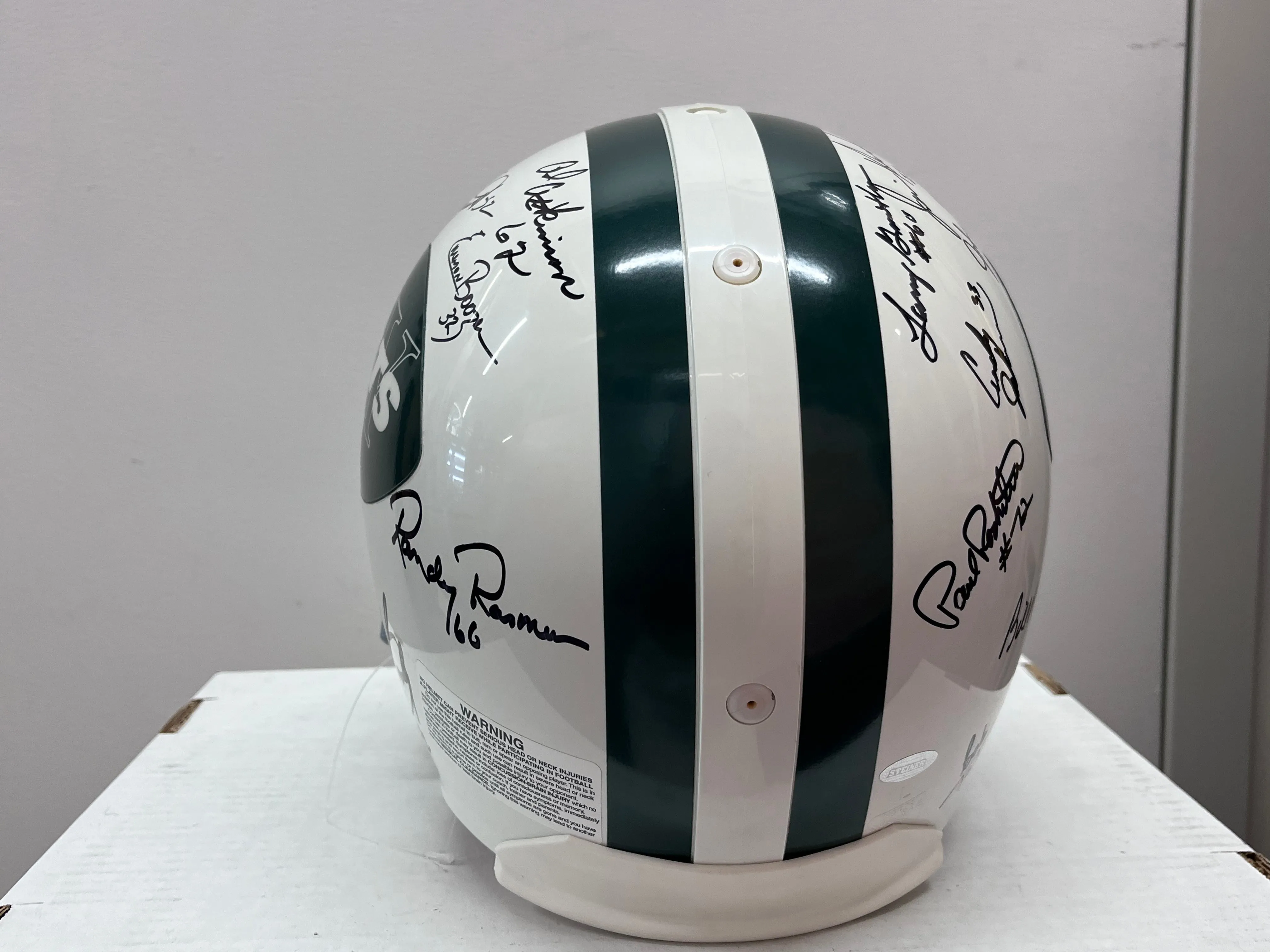 1969 Vintage Jets Authentic Pro-Line Helmet Team Signed by 24 - $10K APR w/ COA!