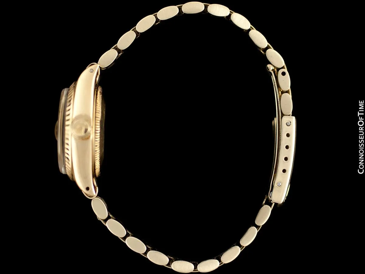 1972 Rolex Datejust (President) Ladies Vintage Watch with Champagne Dial - 18K Gold
