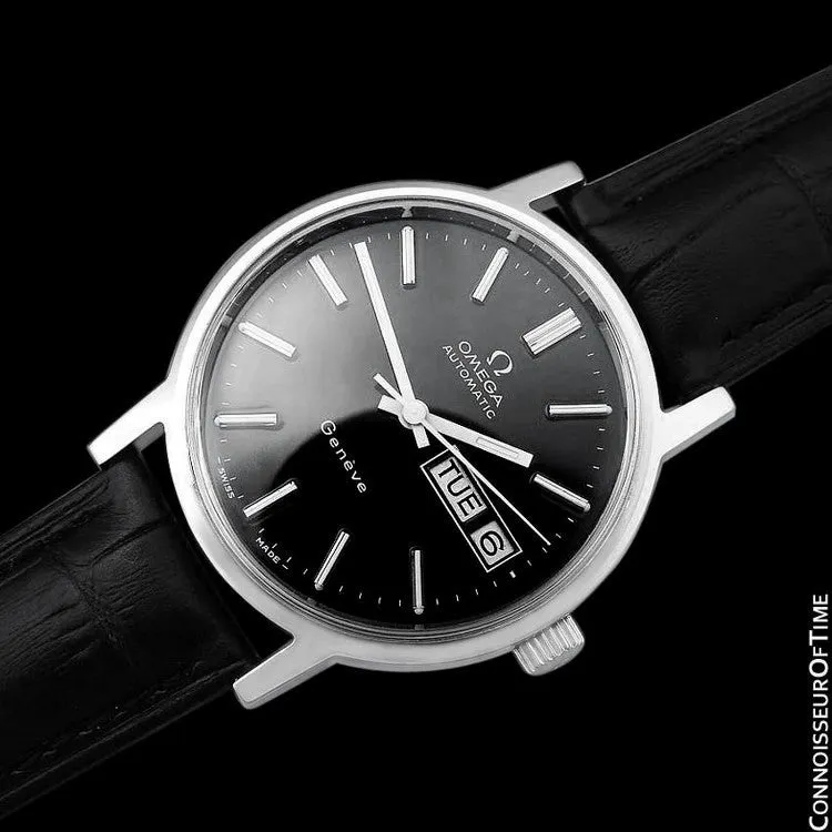 1974 Omega Geneve Classic Vintage Mens Watch, Stainless Steel - Automatic, Day Date