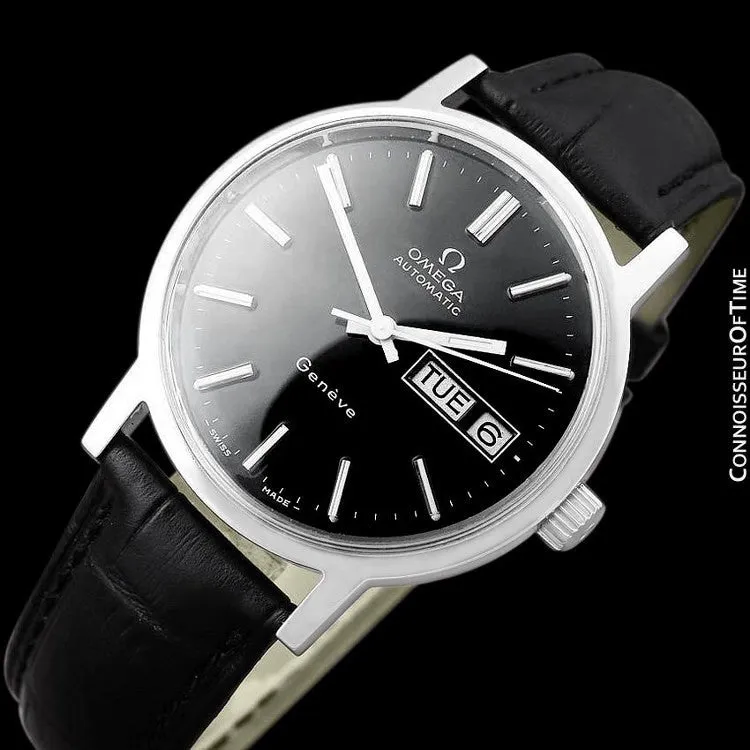 1974 Omega Geneve Classic Vintage Mens Watch, Stainless Steel - Automatic, Day Date