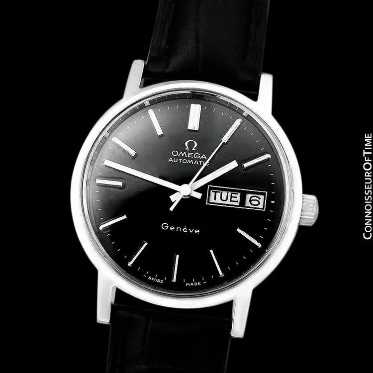 1974 Omega Geneve Classic Vintage Mens Watch, Stainless Steel - Automatic, Day Date
