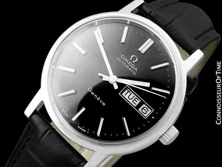 1974 Omega Geneve Classic Vintage Mens Watch, Stainless Steel - Automatic, Day Date