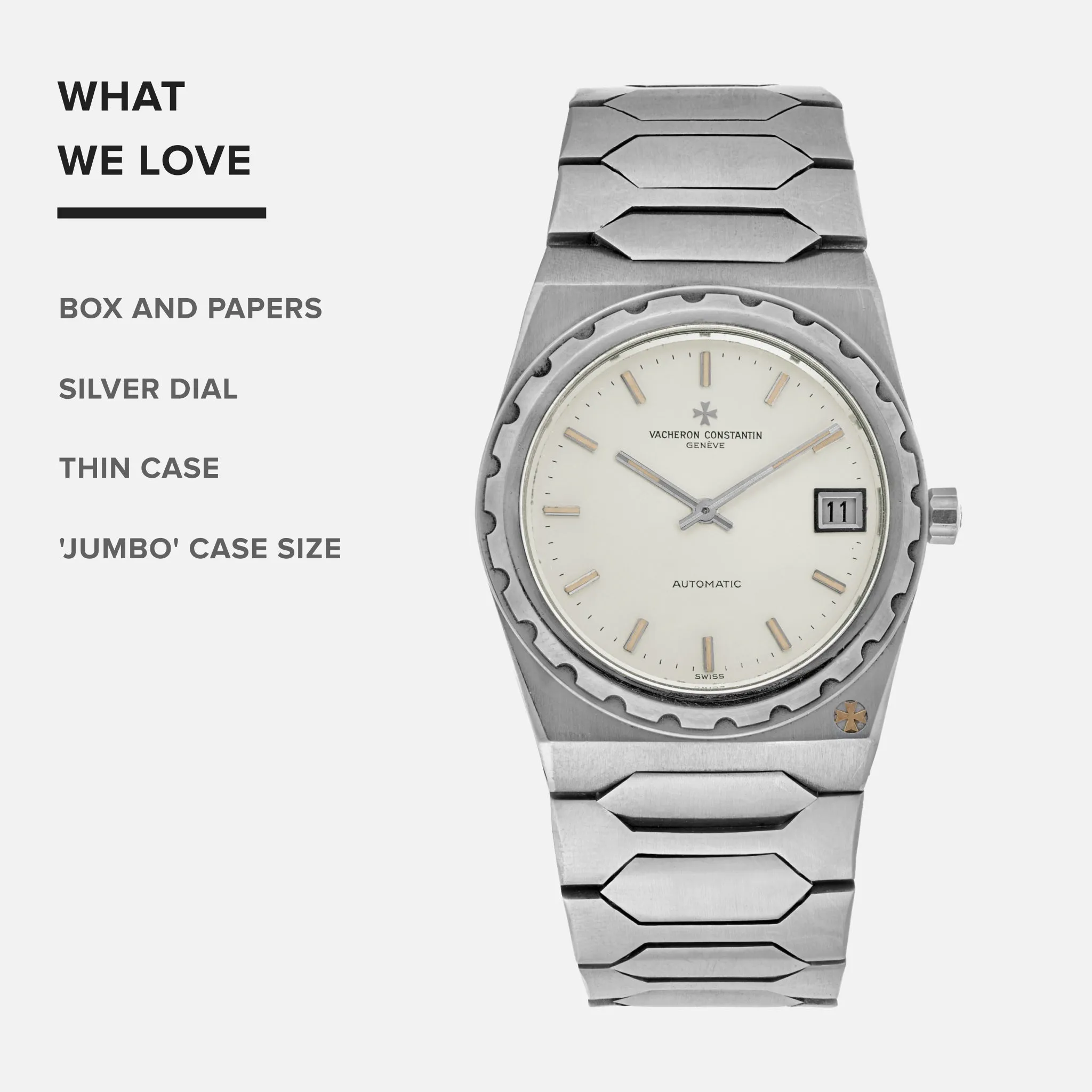 1980 Vacheron Constantin 'Jumbo' 222 Ref. 44018-411 With Box and Papers