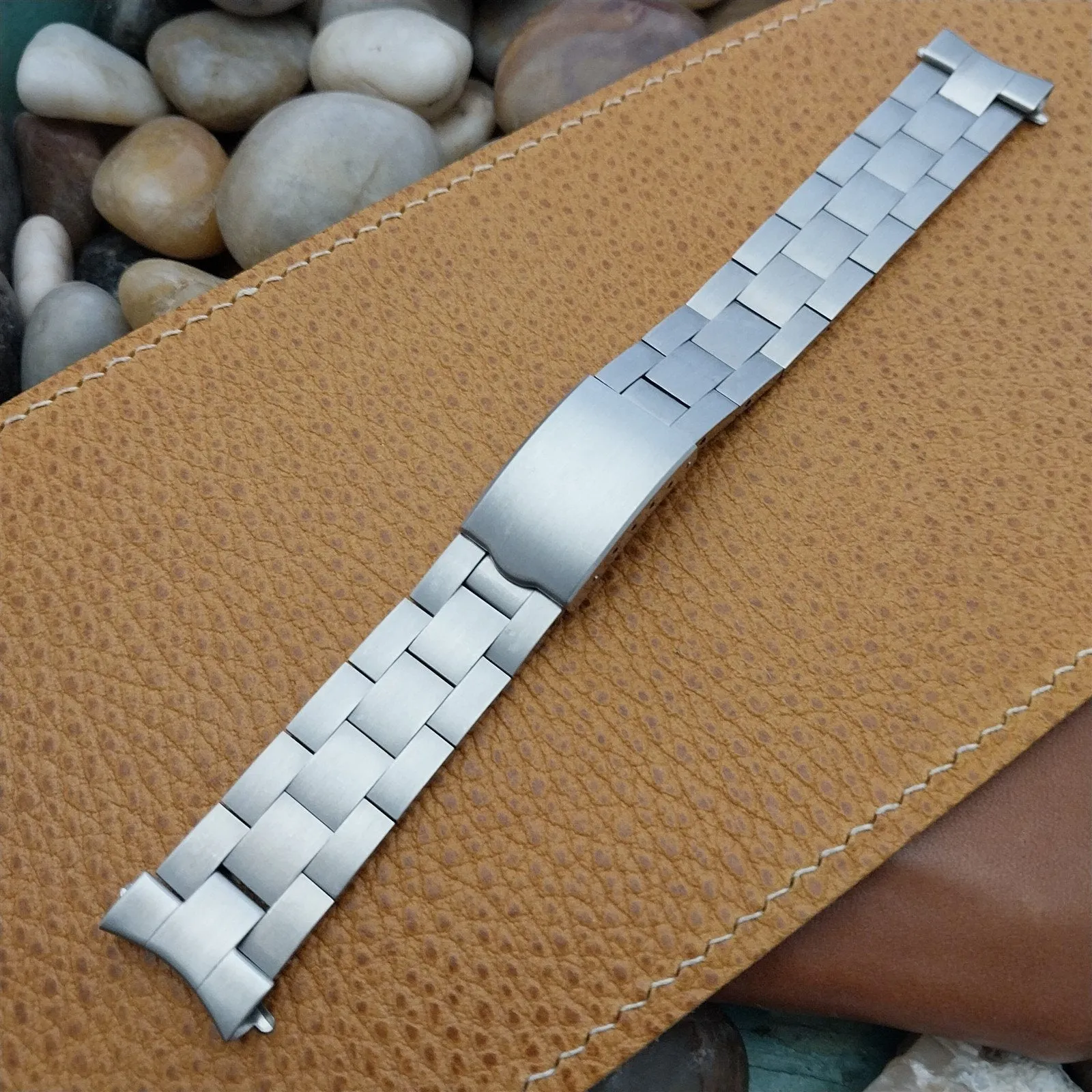 19mm Stainless Steel Duchess Solid Link Unused 1960s-1970s Vintage Watch Band