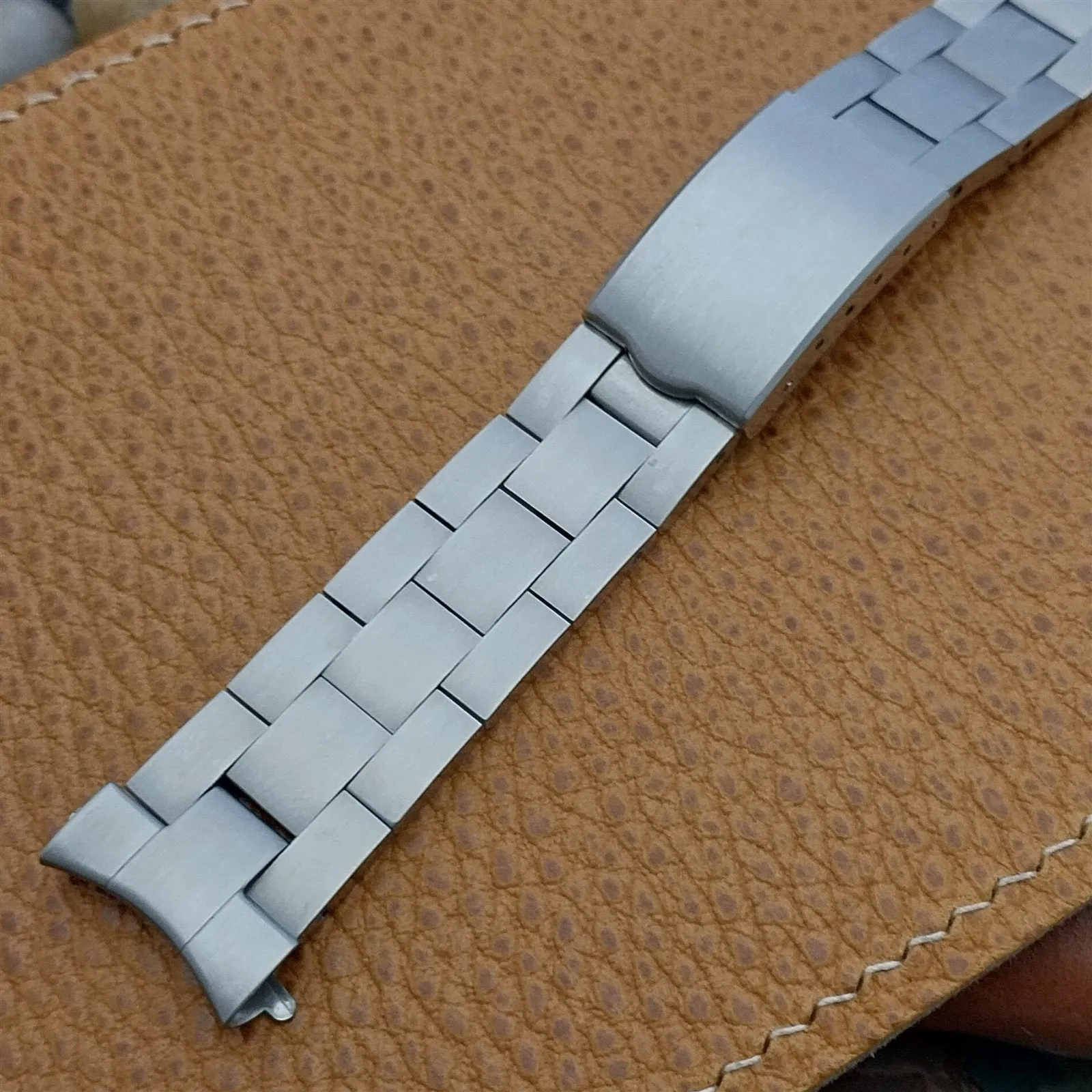 19mm Stainless Steel Duchess Solid Link Unused 1960s-1970s Vintage Watch Band