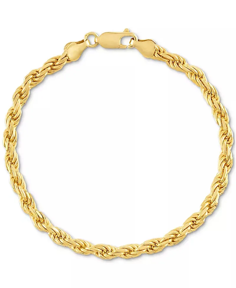 2-Pc. Set 22" Rope Link Chain Necklace & Matching Bracelet, Created for Macy'S