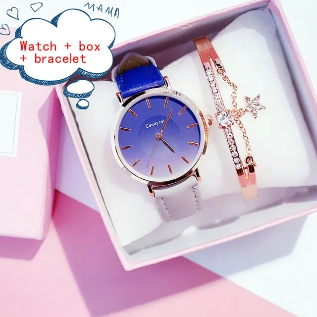 2019 Women's Watch Modern Fashion women Quartz wristwatch student Leather Ladies Bracelet Luxury Watch Casual Relogio femenino
