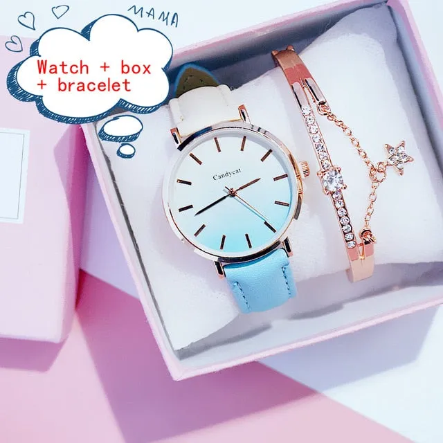 2019 Women's Watch Modern Fashion women Quartz wristwatch student Leather Ladies Bracelet Luxury Watch Casual Relogio femenino