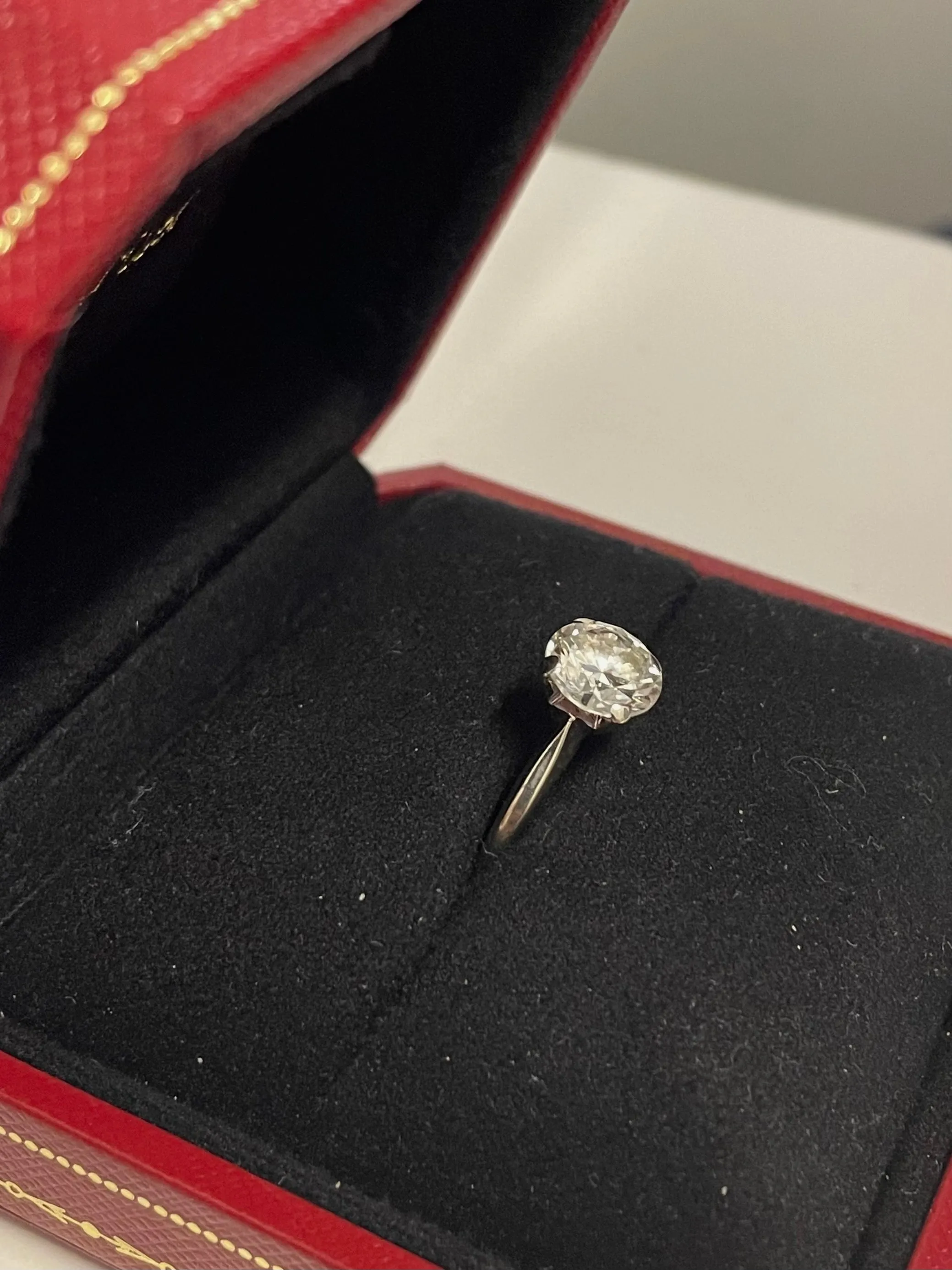 2.03ct Diamond Solitaire Ring in Handmade WG Setting I-SI1 Grade- $60K APR w/CoA