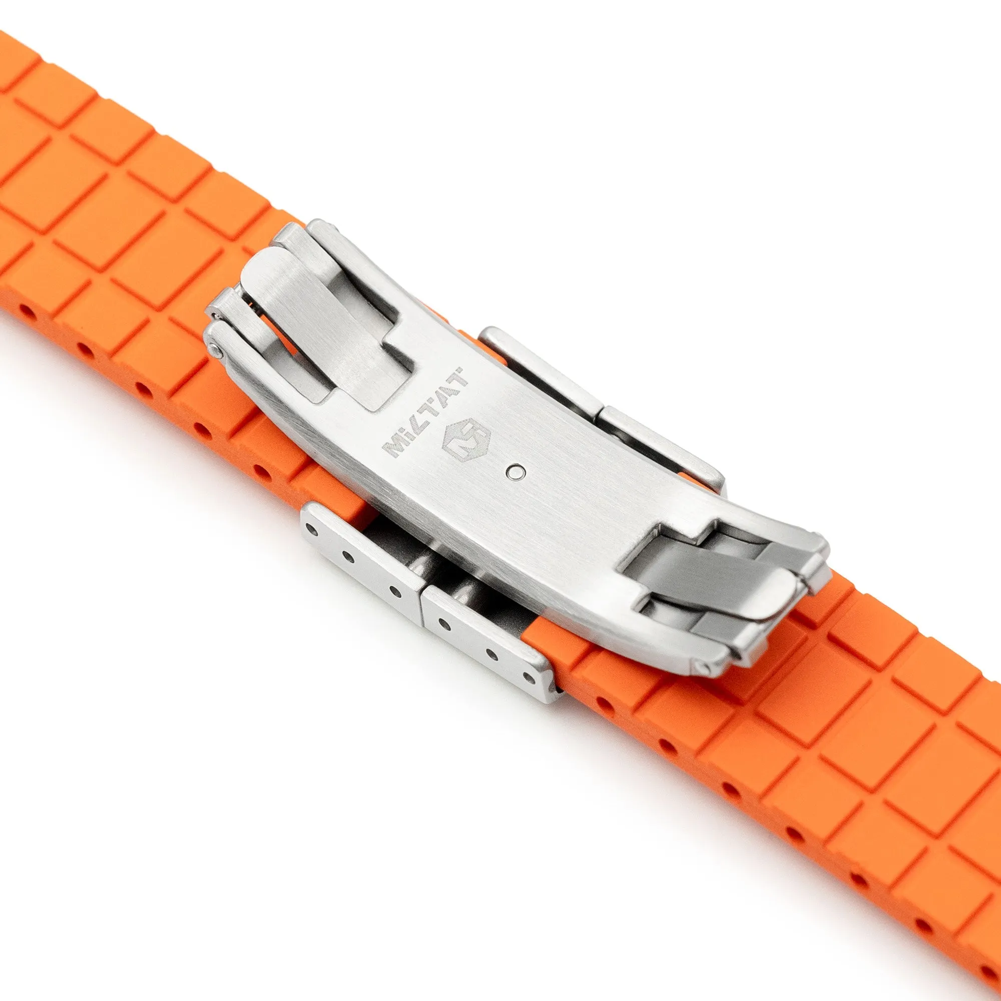 20mm Quick Release FKM28 Orange FKM Rubber watch strap