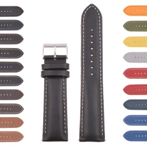 22mm Leather Smart Watch Strap (Short, Standard, Long)