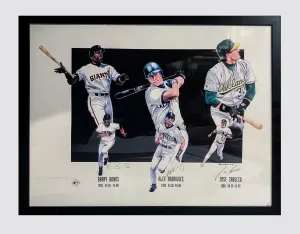 40/40 Club Barry Bonds, Alex Rodriguez & Jose Canseco C.1999 - $1,500 APR w/CoA