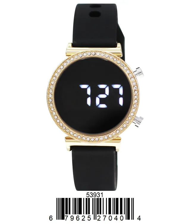 5393 - Montres Carlo LED Silicone Band Watch